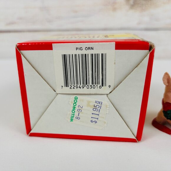 Silver Deer Tom Rubel Christmas Animals Pig Ornament - Picture 10 of 11